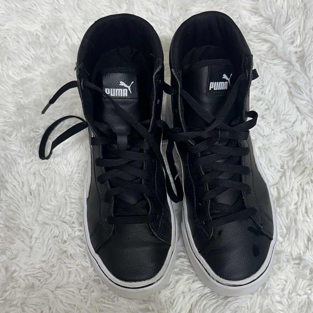 PUMA Kaia Leather high top platform sneaker Excellent Condition Sz8 - Picture 2 of 14